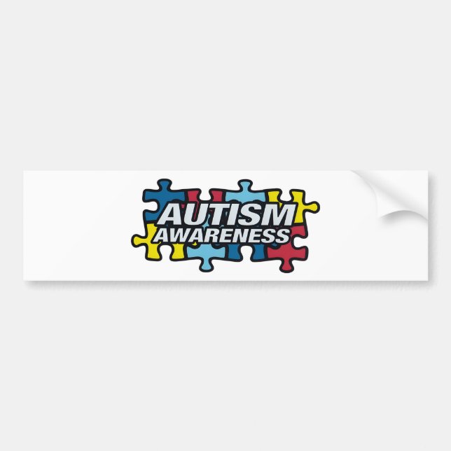 Autismus Bewusstsein Puzzle Autoaufkleber (Vorne)