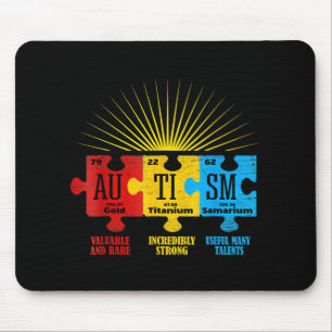 Autismus Bewusstsein Puzzle Chemical Element T - S Mousepad
