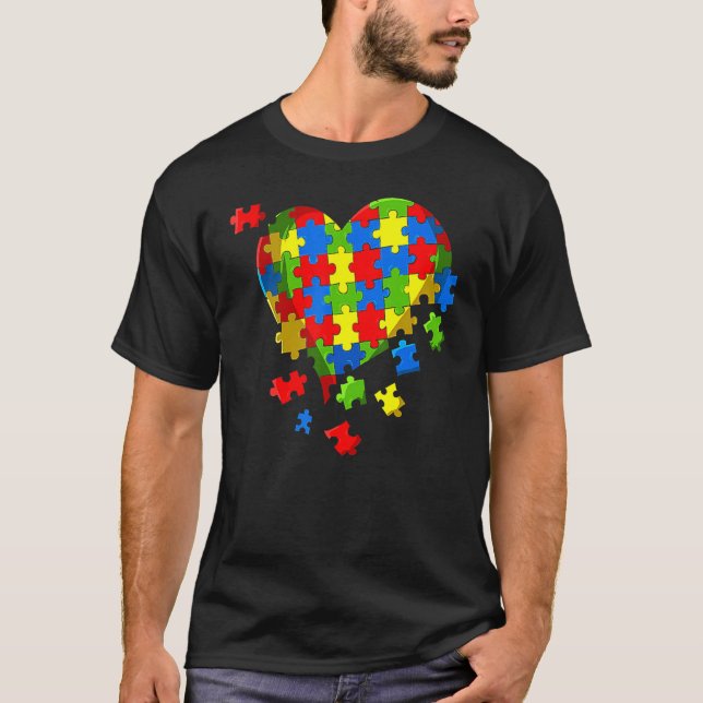 Autismus Bewusstsein Puzzle Herz sind freundlich a T-Shirt (Vorderseite)