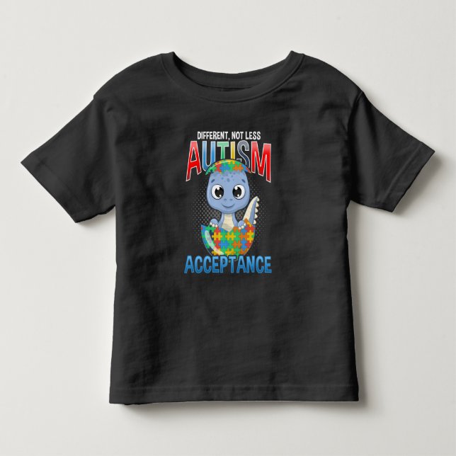 Autismus Bewusstsein Puzzle Niedliches Dino Autist Kleinkind T-shirt (Vorderseite)