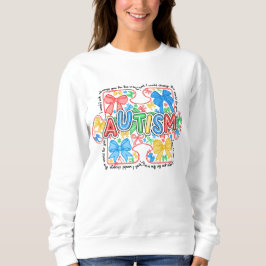 Autismus Bewusstsein Puzzle Piece Coquette Bow Sweatshirt