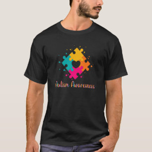 Autismus Bewusstsein, Puzzle Piece Worte Autistisc T-Shirt