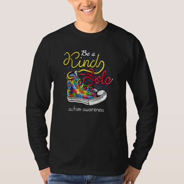 Autismus Bewusstsein Puzzle Schuhe eine Art Einzel T-Shirt (Vorderseite)
