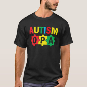Autismus-Bewusstsein-Puzzleband Stolz Autismus Opa T-Shirt