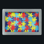 Autismus Bewusstsein-Puzzlespiel durch Shirley Rechteckige Gürtelschnalle<br><div class="desc">Autismusbewusstseinsrechteck-Gürtelschnalle. Klicken Sie an den besonders anfertigen Knopf,  um Ihren Text zu addieren. Bild kann gedreht werden oder die Größe neu bestimmt werden. Bild-Copyright © Shirley Taylor. Alle Rechte vorbehalten.</div>