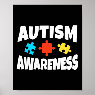 Autismus-Bewusstsein-Puzzleteil Autistische Unters Poster