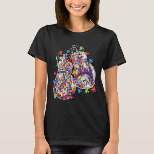 Autismus-Bewusstsein-Puzzleteil-Boxhandschuhe Männ T-Shirt