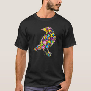 Autismus-Bewusstsein Rabe Tiere Puzzle Für Männer T-Shirt