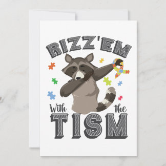 Autismus Bewusstsein Rizz'em mit dem Tism Opposum Einladung