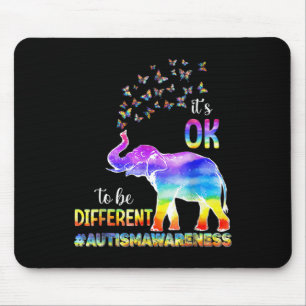 Autismus-Bewusstsein Schmetterling Elephant Es ist Mousepad