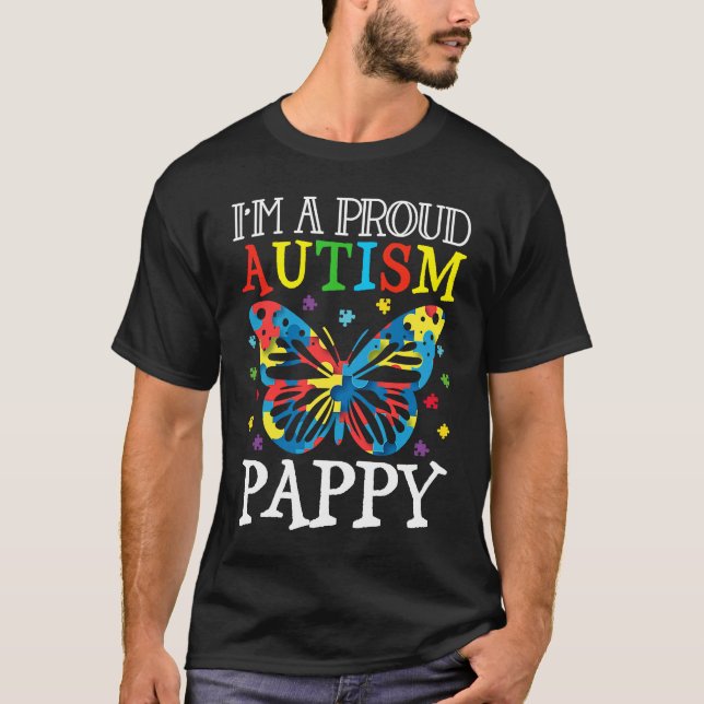 Autismus Bewusstsein Schmetterling Ich bin ein sto T-Shirt (Vorderseite)