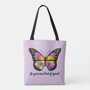 Autismus-Bewusstsein Schmetterling-Puzzleteil Tasche