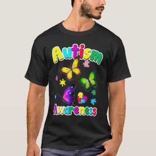 Autismus-Bewusstsein Schmetterling-Puzzleteile 1 T-Shirt