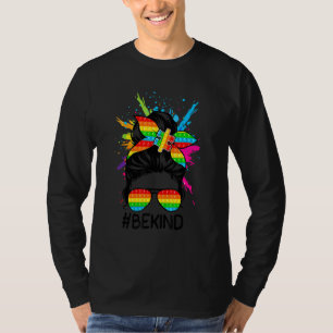 Autismus Bewusstsein sei nett Messing Bun Pop Es F T-Shirt
