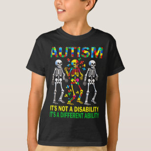 Autismus Bewusstsein Skelett tanzen Autistische Ki T-Shirt