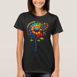 Autismus-Bewusstsein Sonnenblume Männer Frauen Kin T-Shirt