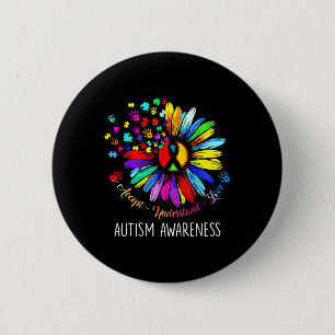 Autismus Bewusstsein Sonnenblumen Akzeptanz verste Button