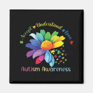 Autismus Bewusstsein Sonnenblumen Akzeptanz verste Magnet