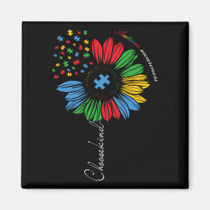 Autismus Bewusstsein Sonnenblumen Kinder wählen Ki Magnet