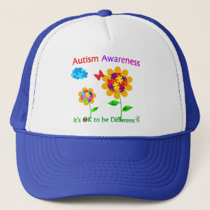Autismus Bewusstsein Sonnenblumen Truckerkappe