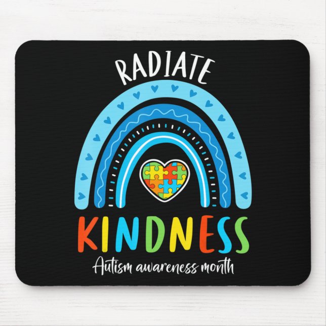 Autismus Bewusstsein Special Ed Teacher Radiate Ki Mousepad (Vorne)