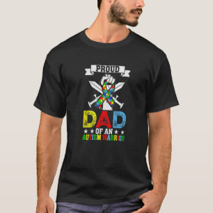 Autismus-Bewusstsein stolz Autismus Papa Krieger F T-Shirt