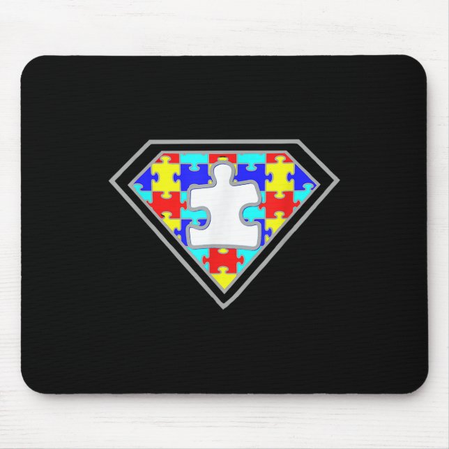 Autismus Bewusstsein Superheran Autismus Geschenke Mousepad (Vorne)