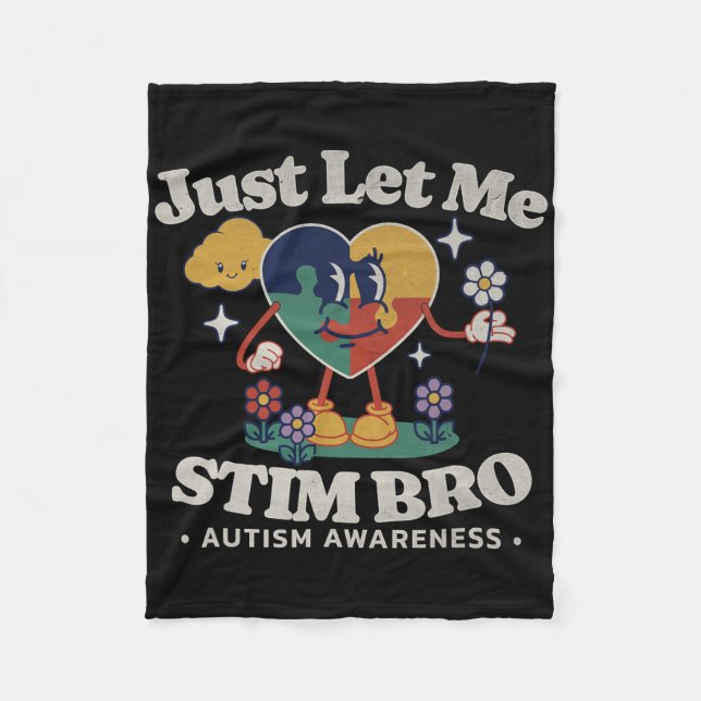 Autismus Bewusstsein Supportive Stimming Niedlich  Fleecedecke (Vorderseite)