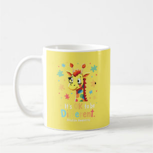 Autismus-Bewusstsein Süße Giraffe Tier Es ist okay Kaffeetasse
