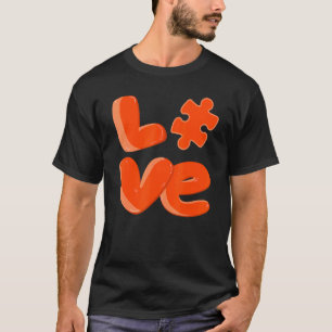 Autismus-Bewusstsein Süße Liebe Puzzle Autistische T-Shirt
