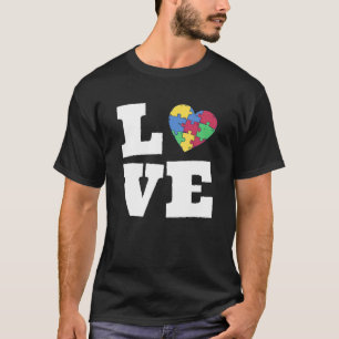 Autismus-Bewusstsein Süße Liebe Puzzle Autistische T-Shirt