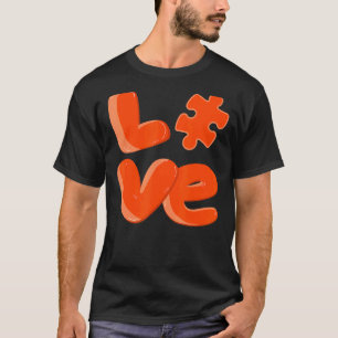 Autismus-Bewusstsein Süße Liebe Puzzle Autistische T-Shirt