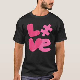 Autismus-Bewusstsein Süße Liebe Puzzle Autistische T-Shirt