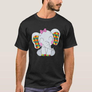 Autismus-Bewusstsein Tier Elefant Mutter Kinder Au T-Shirt