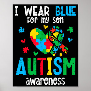 Autismus-Bewusstsein trage Blau für Sohn ASD Mutte Poster