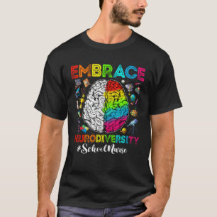 Autismus-Bewusstsein Umarme Neurodiversität Schulk T-Shirt