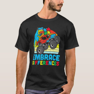 Autismus-Bewusstsein Umarme Unterschiede Trex-Mons T-Shirt