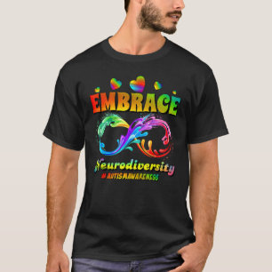 Autismus-Bewusstsein Unendlichkeitssymbol Umarme N T-Shirt