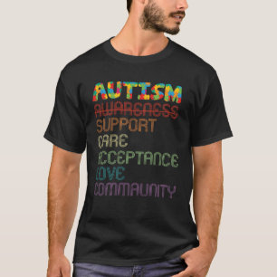 Autismus-Bewusstsein Unterstützende Pflege Akzepta T-Shirt