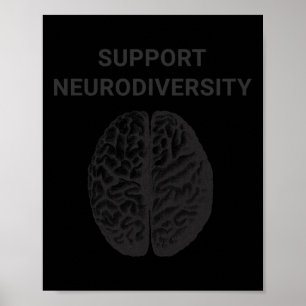Autismus-Bewusstsein Unterstützung Neurodiversität Poster