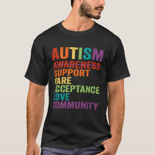 Autismus-Bewusstsein Unterstützungs Pflege Akzepta T-Shirt