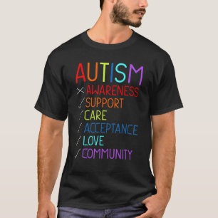 Autismus-Bewusstsein Unterstützungs Pflege Akzepta T-Shirt