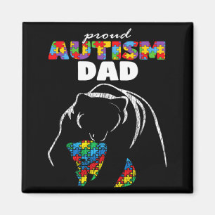 Autismus-Bewusstsein Vater Stolz Autismus Sohn Vat Magnet