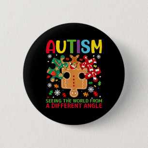 Autismus Bewusstsein Weihnachten Autistische Weihn Button