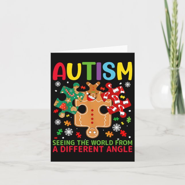 Autismus Bewusstsein Weihnachten Autistische Weihn Karte (Vorderseite)