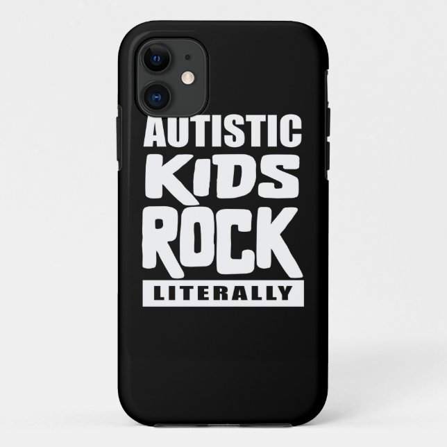 Autismus-Bewusstseins-autistischer Kinderfelsen Case-Mate iPhone Hülle (Rückseite)