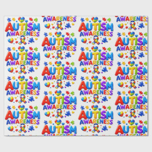 Autismus-Bewusstseins-Geschenkpapier Geschenkpapier
