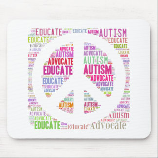 Autismus-Bewusstseins-Pfirsich-Produkte Mousepad