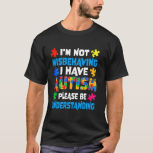 Autismus-Bewusstseins-Puzzle Ich verhalte mich nic T-Shirt