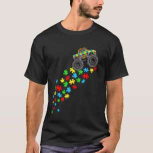 Autismus-Bewusstseins-Puzzles Lustiges Monter-Truc T-Shirt